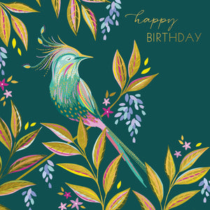 sara-miller-green-tropical-bird-on-branch